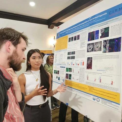 Trainee presenting a poster
