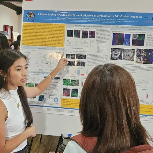Trainee presenting a poster