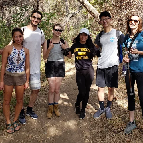 Lab member during a hike